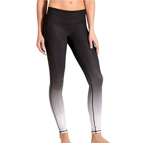 Athleta Current Fade Reversible Chaturanga Tights Leggings Black Size M - Picture 1 of 7